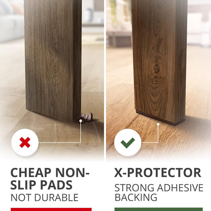 X-PROTECTOR Non Slip Furniture Pads – 12 Premium Furniture Grippers 3"! | Best Self Adhesive Rubber Feet Furniture Feet – Ideal Non Skid Furniture Pad Floor Protectors – Keep Furniture in Place!