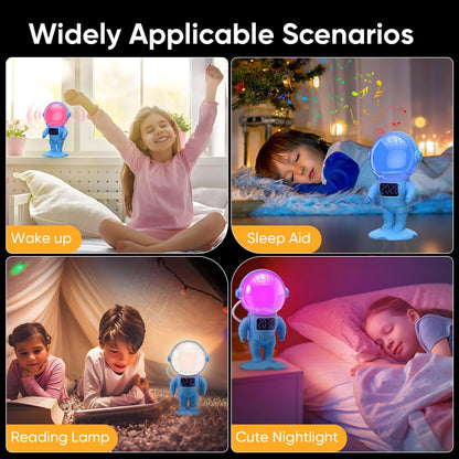 AFEXOA Astronaut Sunrise Alarm Clock with Wake Up Light for Kids