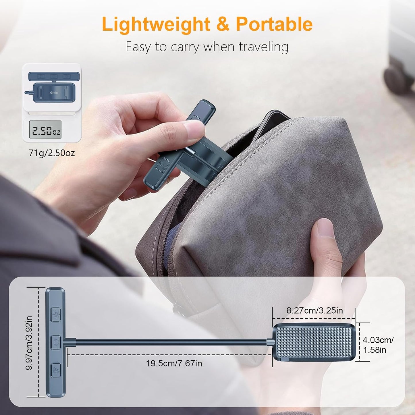 Gritin 19 LED Rechargeable Book Light for Reading in Bed | Eye Caring 3 Color Temps,Stepless Dimming Brightness,Memory Function,90 Hrs Runtime Lightweight Clip on Light for Book Lovers