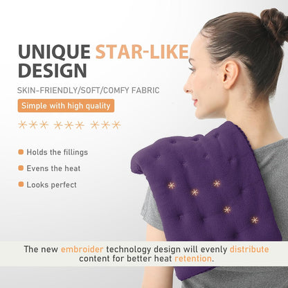 UNCN Wide Microwave Heating Pad with Washable Cover 9.5 x 16in Microwavable