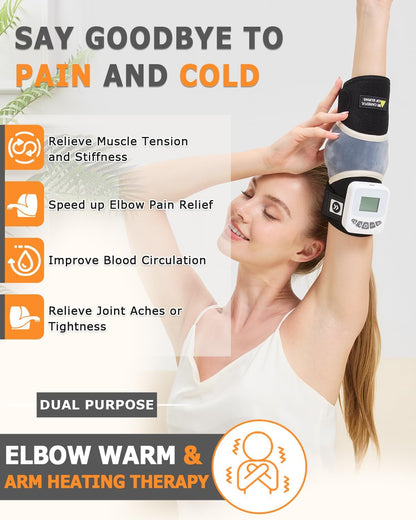 Cordless Foot Warmer with Heat and Massage - Rechargeable Heating Pad for Feet, 3 Temp & Vibration Levels, 60 Min Timer for Plantar Fasciitis, Ankle Pain, Cold Feet at Home, Office, Sleeping