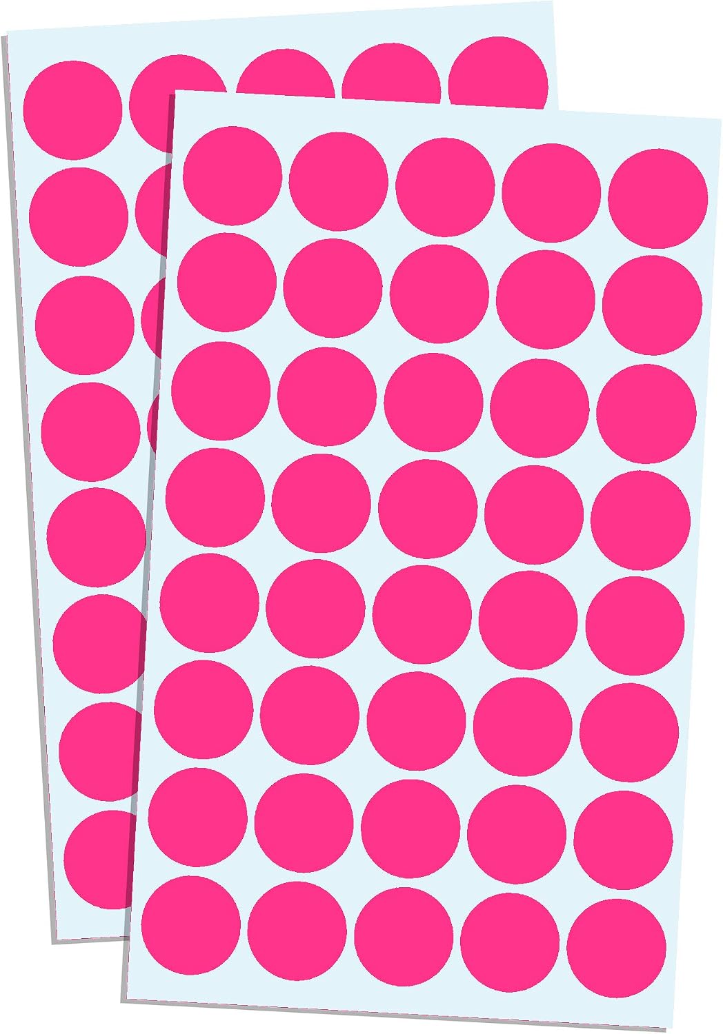 2000 Pack, 3/4" Round Colored Dot Stickers Labels - 10 Colors