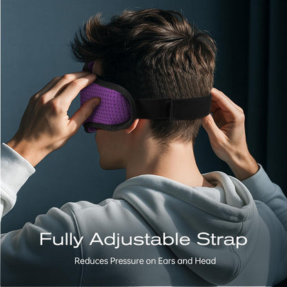 Sleep Mask with Bluetooth 5.4 Headphones, Removable 3D Eye Cups, Timing Sleeping Headphones for Side Sleepers, Wireless Music Eye Mask Speakers for Men, Women, Tech Gifts, Pink