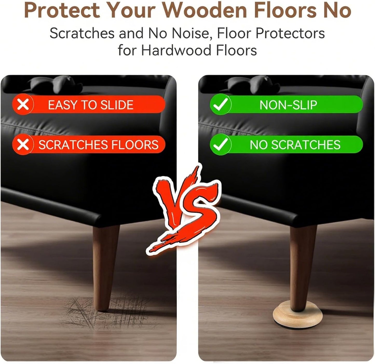 Piano Caster Cups Furniture Pads Upright Piano Caster Cups Wood Coasters Cups Floor Protectors for Furniture Furniture Floor Protectors (Walnut, 4)