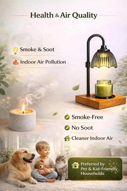 Candle Warmer Lamp for Jar Candles with Timer, Dimmer & 2 Bulbs