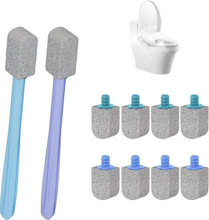 Pumice Stone Toilet Bowl Cleaner for Hard Water Ring & Stains | Removes hard water rings, calcium buildup & rust stains from toilet bowls without scratching porcelain.
