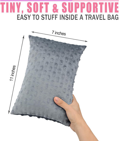 Small Knee Pillow for Side Sleepers, Soft Leg Pillows Relief from Knees, Sciatica, Hips, Joints Between Legs, Back Pain When Side Sleeping, Leg Alignment Knee Support Pillow, Minky Dot Black