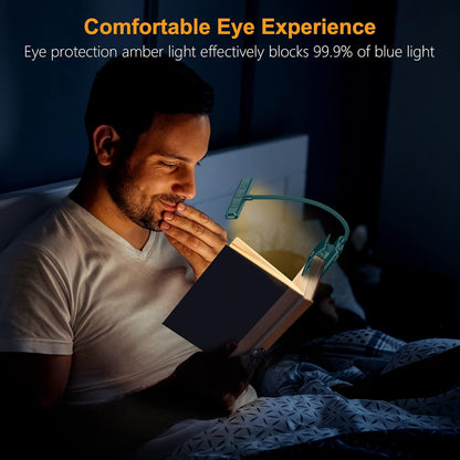 Gritin 19 LED Rechargeable Book Light for Reading in Bed | Eye Caring 3 Color Temps,Stepless Dimming Brightness,Memory Function,90 Hrs Runtime Lightweight Clip on Light for Book Lovers