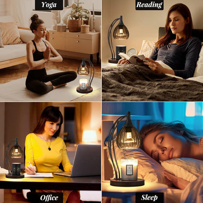 Candle Warmer Lamp with Timer and Dimmer - Electric Melter for Scented Jar Candles - Housewarming, New Home Decor