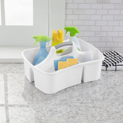 JOEY'Z Extra Large 5 Gallon Divided Cleaning Caddy Organizer with Handle | Cleaning Supplies for Housekeeping, Shower Caddy Portable, Shower Caddy Dorm - Cleaning Supplies Organizer 17.7 x 13.2 x 7.7
