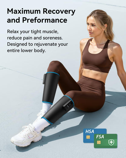 FIT KING Cordless Calf Compression Massager for Circulation and Pain Relief