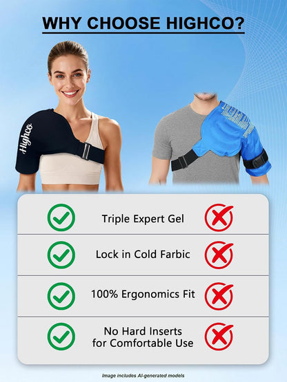 Shoulder Ice Pack Wrap for Rotator Cuff and Arm,Cold Compression for Relief