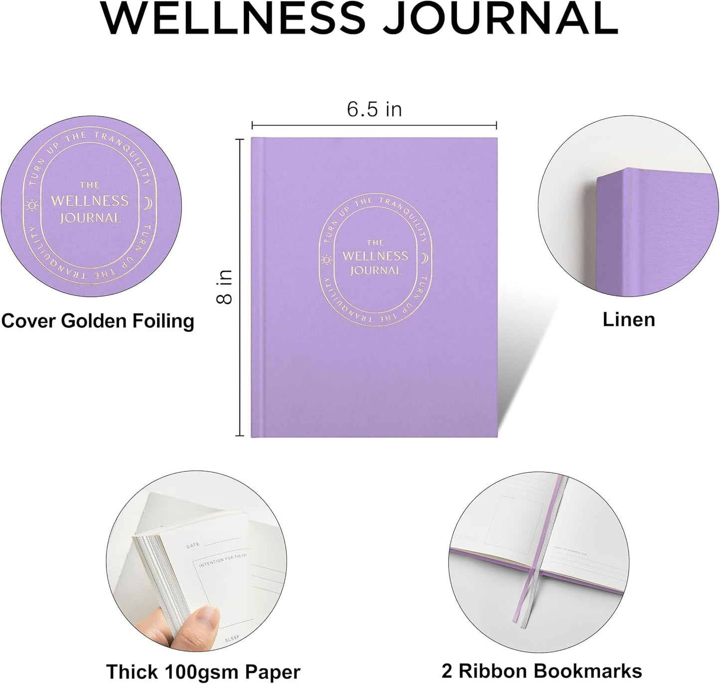 And Per Se Wellness Journal, Self Care & Daily Journal for Women, Mental Health Planner with Habit Tracker, Diet & Goals, Undated, Gift-Ready (Original Beige)