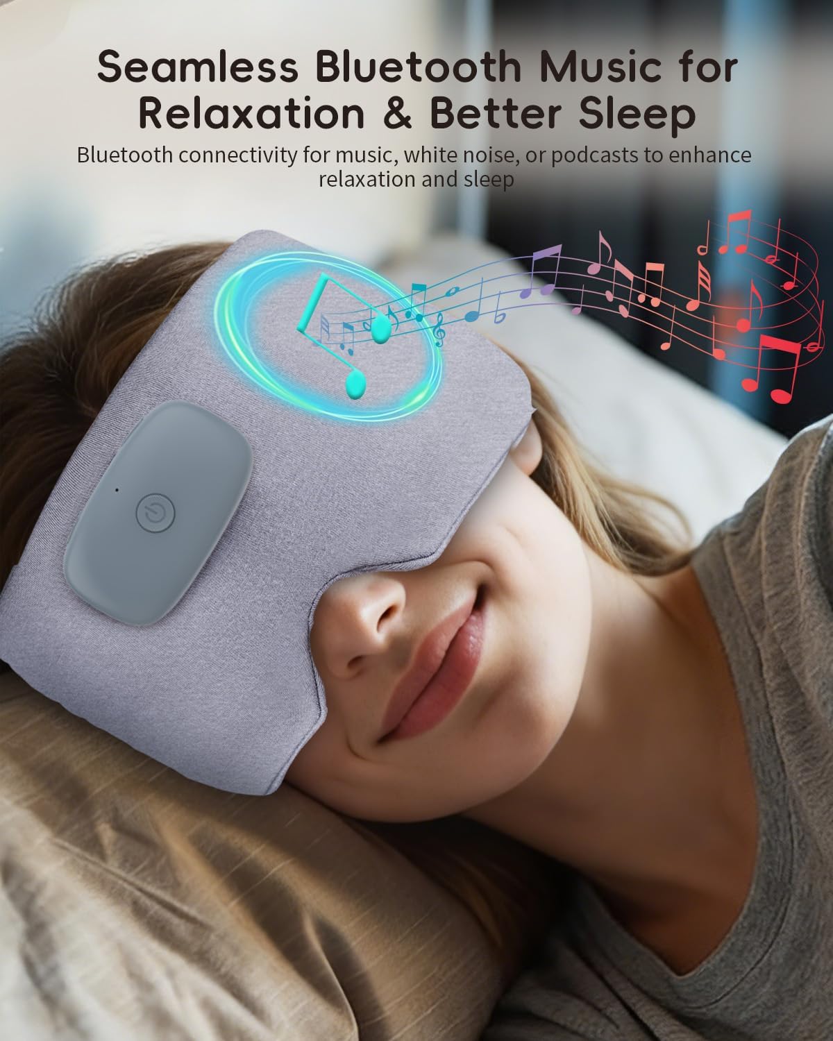 Heated Bluetooth Eye Mask for Sleep, Dry Eyes & Relaxation