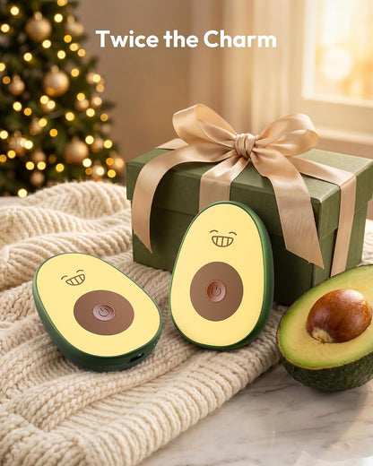 Gaiatop Rechargeable Hand Warmers 2 Pack, Magnetic, Avocado | Cute Gifts, 3 Heat Levels, Electric Pocket Heater, Reusable Design, Stocking Stuffers for Women, Men, Outdoor, Camping, Golf
