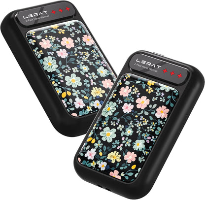 Lerat Hand Warmers Rechargeable, Electric Hand Warmers Reusable- Fast Heating Hand Warmer with 3 Heat Settings, Portable Hand Warmers Gifts for Women, Great for Hunting Camping Hiking
