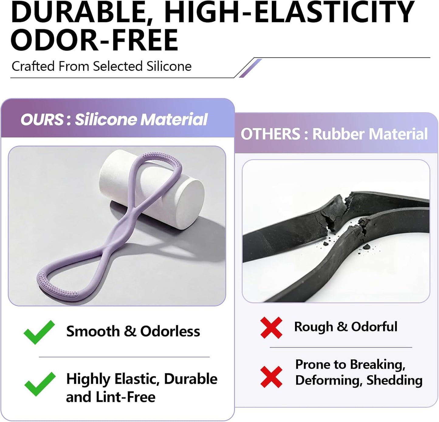 Figure 8 Resistance Band, Figure 8 Resistance Bands for Women Men,Resistance Band Figure for Working Out, Non-Slip Handles, Home Gym, Yoga & Physical Therapy