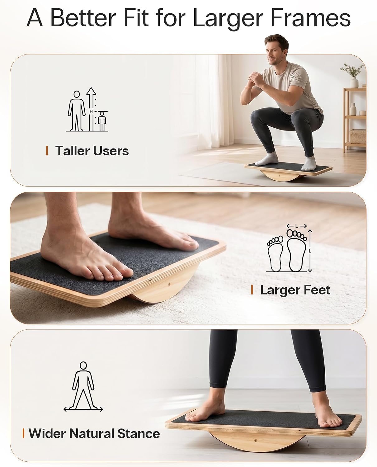 StrongTek Wooden Balance Board, Basic Rocker or Advanced 360° Wobble | Beginner-to-Advanced Options, Non-Slip Surface, Ankle Rehab, Physical Therapy, Core Stability and Balance Training