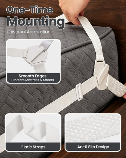 Bed Sheet Holders, Fitted Sheet Holder, 10 Twist-Locks, 360°Secure Fit