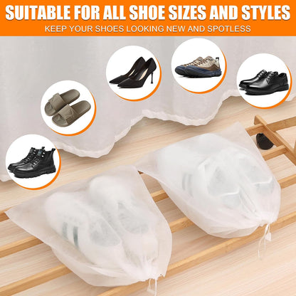 Shoe Washing Machine Bag: Shoes Come Out Clean & Protected during Washing | 2PC Laundry Shoe Bag for Washer and Dryer, Auto-Lock Zipper, Chenille Microfiber Lining, 17 x 7.5 inch, Durable, Yellow
