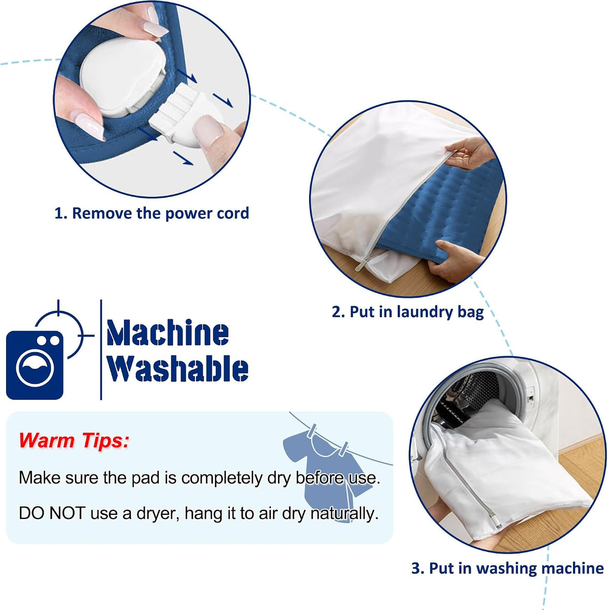 Electric Heating pad for Back Neck Shoulder Knee Arms Legs- Electric Heat Pads with 6 Heat Settings & Auto Shut Off Heat Heating Pad for Birthday Mother Father Girl Men Women
