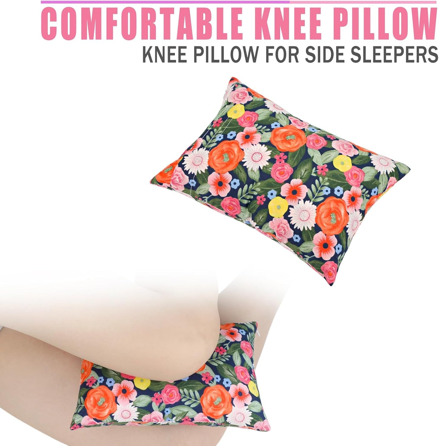 Soft Knee Pillow Leg Pillows 11" x 7.8" Small Hip Support Pillows Between Legs for Side Sleepers Sciatica Joints Pain Relief Machine Washable Post Surgery Cushion Gifts, Minky Dot Light Gray
