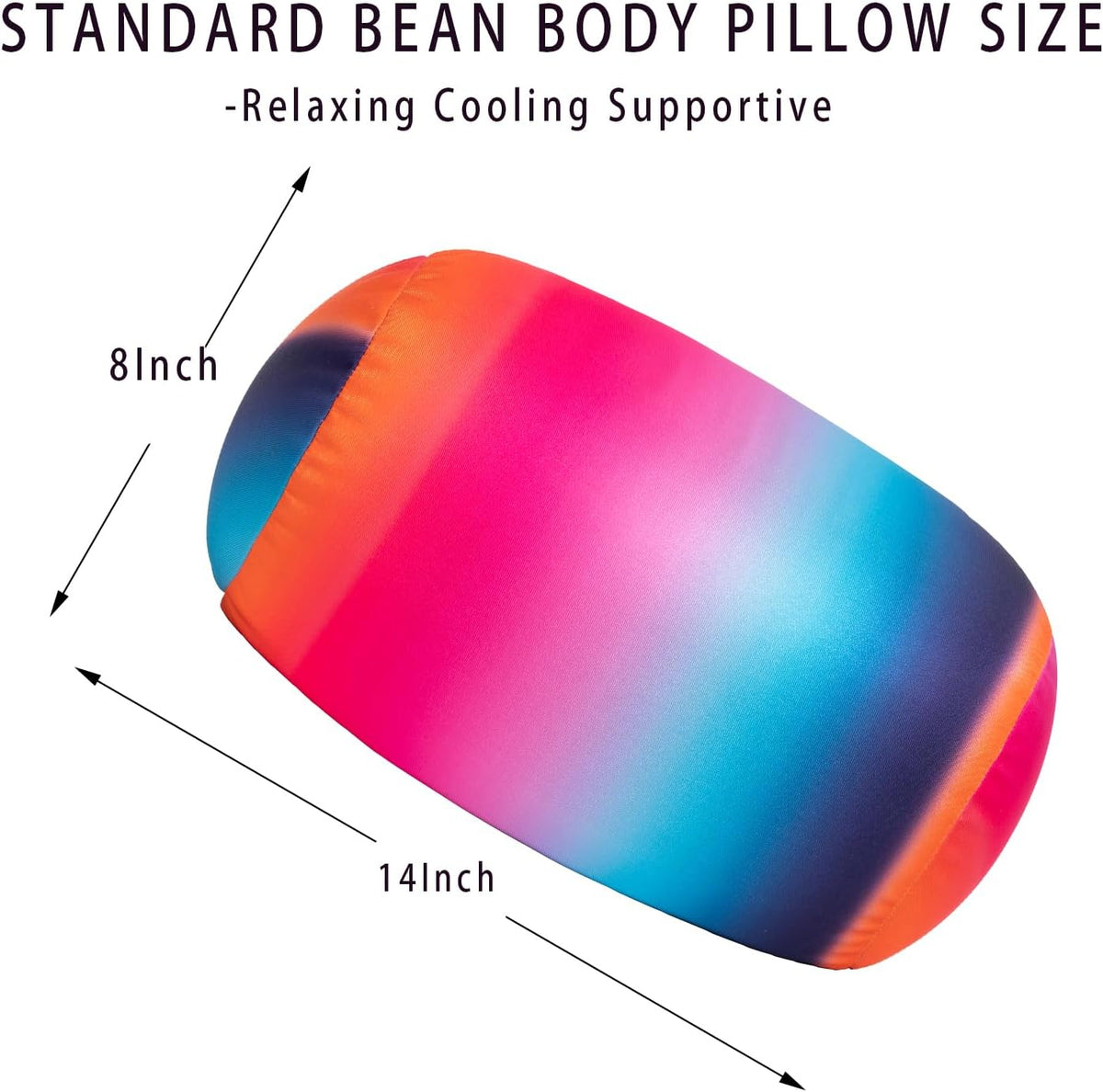 Squishy Microbead Neck Pillow, 7Inch x 12Inch Soft Travel Body Bed Pillow Bean Pillow for Kids Adult Chair Sleeping Car Seat, Fun Dormroom (Sky Blue)