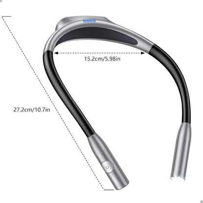 Gritin Book Light, Eye Caring 3 Colors & Dimmable Brightness Reading Light | Bendable Arms, 80+Hrs Runtime, Neck Round Design, Comfortable & Lightweight Neck Light for Reading in Bed, Crafting, Knitting