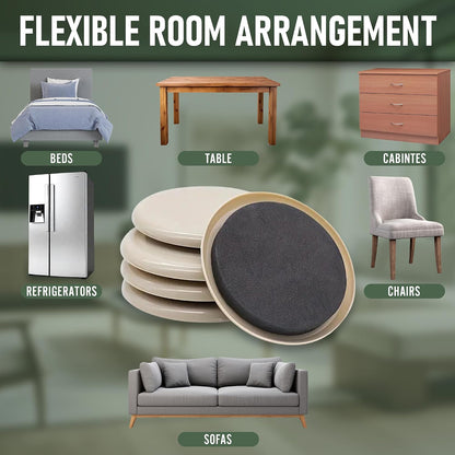 Heavy Duty Furniture Moving System with Lifter Tool and 4 Sliders - Easy Furniture Moving and Lifting Set - Safe for Hardwood Floors and Carpet - Supports Up to 660 lbs