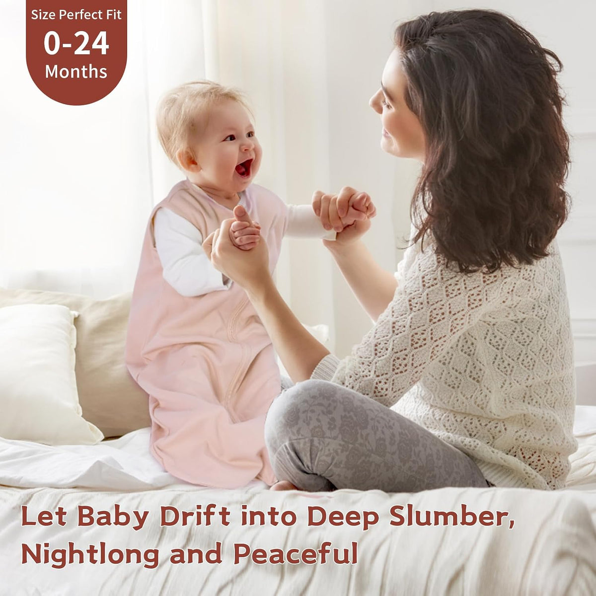 Baby Sleep Sack 0-6 Months, 100% Cotton Wearable Blanket, 0.5 Tog, 3 Pack