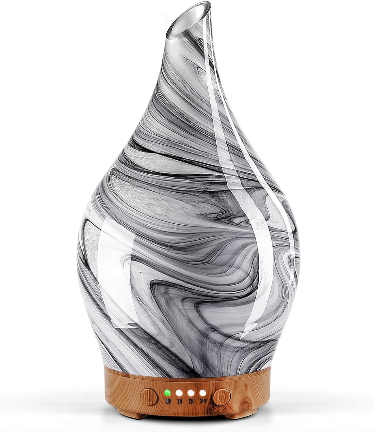 Porseme Oil Diffuser 3D Glass Aromatherapy Ultrasonic Humidifier, Air Refresh Auto Shut-Off, Timer Setting, BPA Free for Home Hotel Yoga Leisure SPA Gift 150ml Last 6H - Colors B