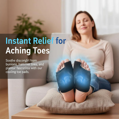 2PCS Forefoot Toe Ice Pack, Toe Ice Pad, Foot Ice Pack, Soft Forefoot Ice Packs, Reusable Ice Packs, Reusable Ice Pad Wrap for Foot, Toe, Finger Cold Therapy, Bunion Relief, Swelling (L)