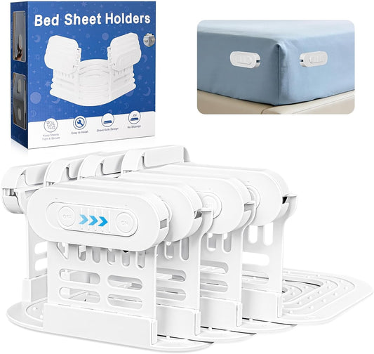 AMOVO Sheet Holders for Corners Keep Fitted Sheet in Place Mattress Straps