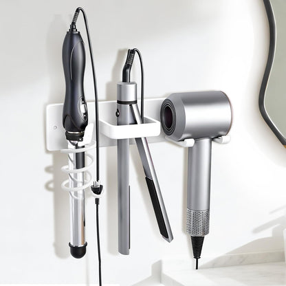 Hair Dryer Holder Hair Tool Organizer Metal Wall Mount (Gold) | Heat Resistant Hair Tool Organizer, Metal Wall Mount Storage, Bathroom Counter Space Saver, Blow Dryer Holder