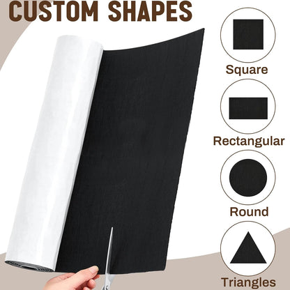 Fullhawl Large Felt Furniture Pads 8 x 60 Inch Non Slip Self Adhesive Heavy Duty Cuttable Strip Roll Felt Sheet Tape for Protecting Hardwood Floors Chair Wall, White