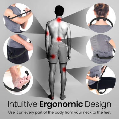 LiBa Back and Neck Massager Trigger Point Hook Therapy Tool Navy