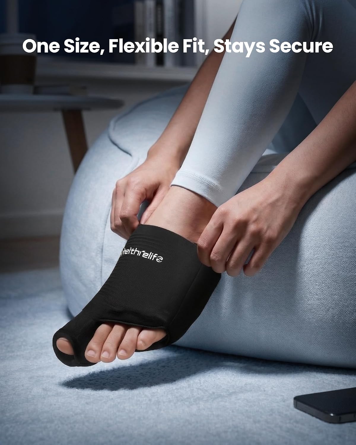 3D Forefoot Ice Pack with Dual-Layer Cooling Gel and Bunion Corrector | Flexible Fit, Enhances Forefoot Cooling, Hot & Cold Therapy, Ball of Foot, Gout Pain Relief, Bunion Hallux Valgus Corrector