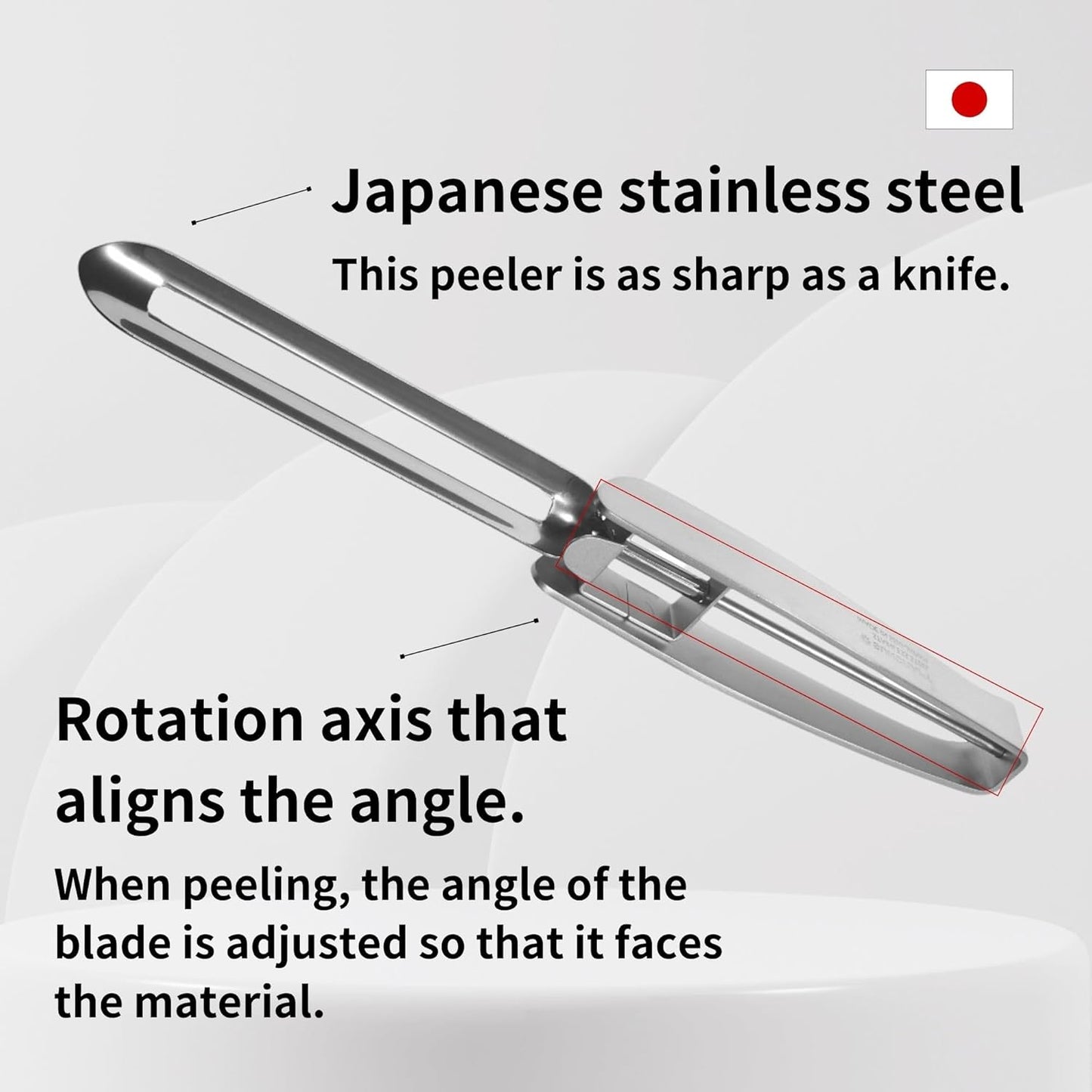 Stainless Steel Peeler Long Vegetable Peeler 8.5 inch | Potato Peeler Cabbage Peeler with Plastic Safety Cover Seki Japan