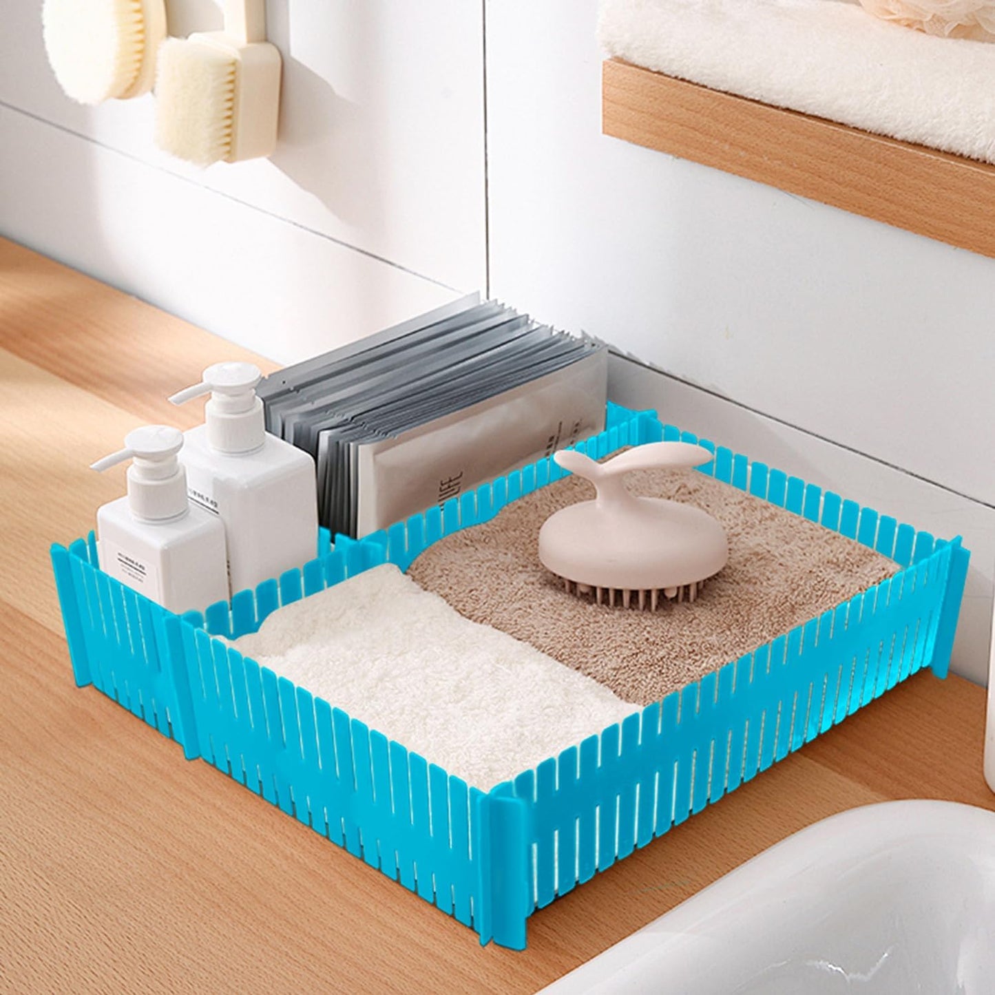 100 PCS Premium DIY Drawer Dividers, White, Adjustable Drawer Organizers for Perfectly Organized Drawers, Tidying Makeup, Clothes, Underwear, Cutlery, Kitchen, Bathroom, Bedroom, Office