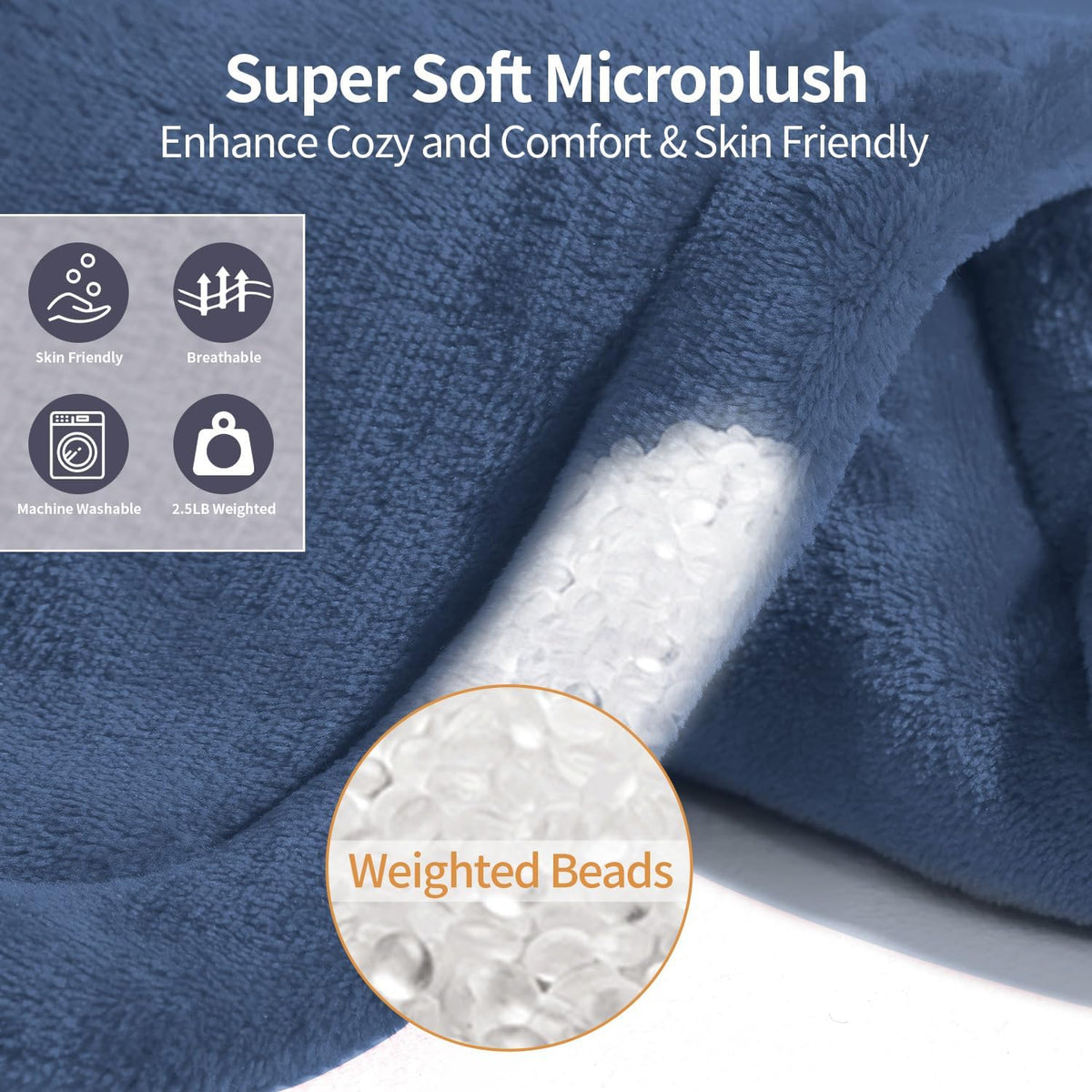 SAROO Weighted Heating Pad for Neck and Shoulders Pain Relief,19"x22",Grey