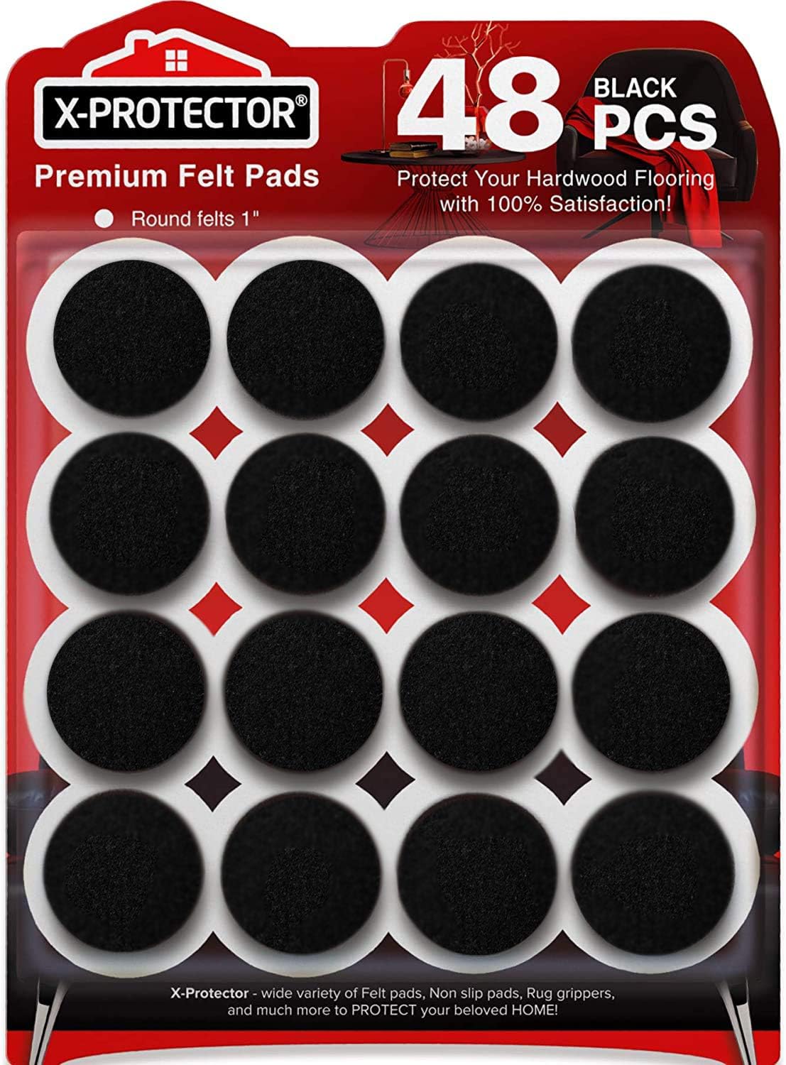 Felt Furniture Pads X-PROTECTOR 235 PCS Premium Furniture Pads - Felt Pads Furniture Feet Best Wood Floor Protectors - Protect Your Hardwood & Laminate Flooring! | Furniture Feet Best Wood Floor Protectors - Protect Your Hardwood & Laminate Flooring!