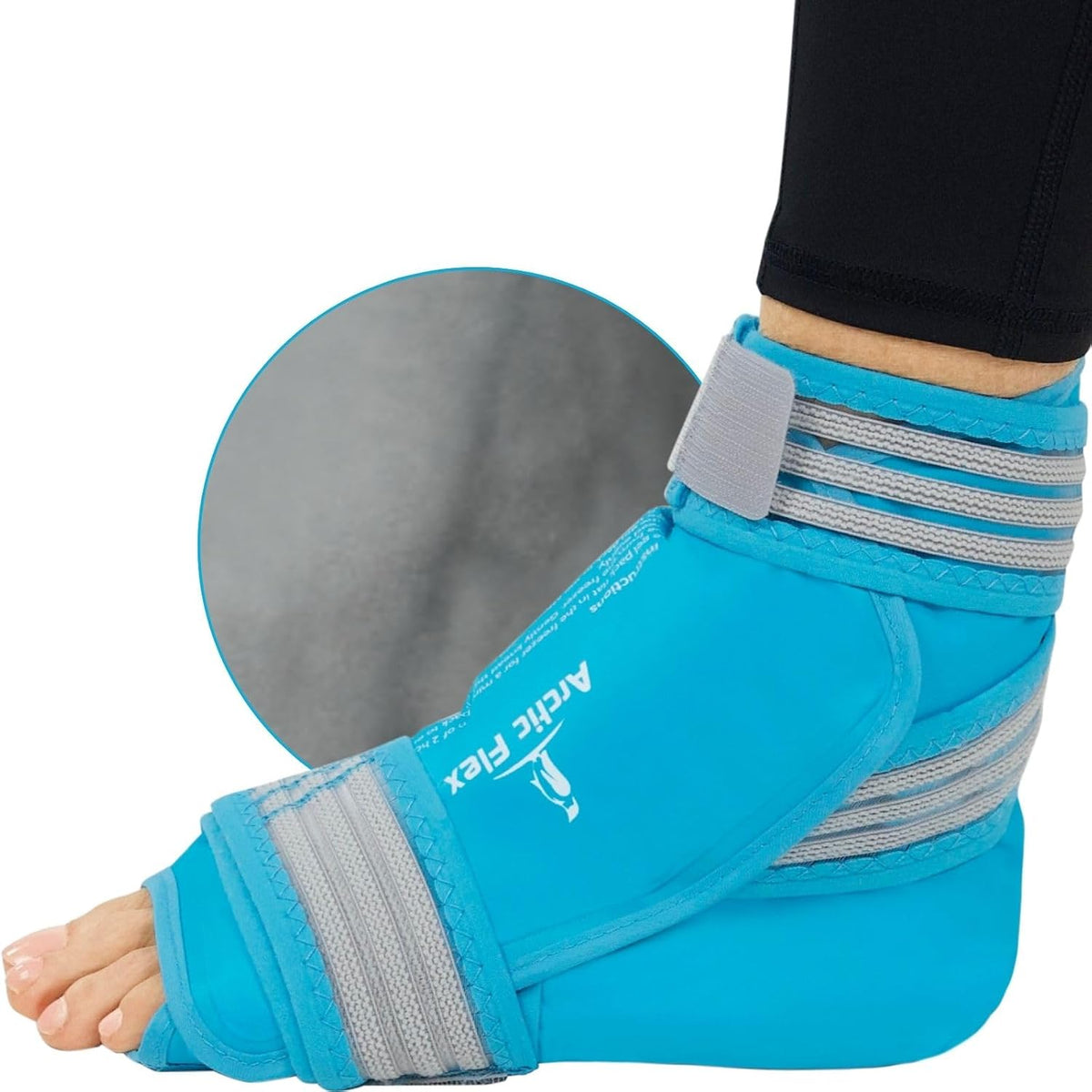 Arctic Flex Ankle Foot Ice Pack Wrap - Reusable Gel for Hot Cold Therapy