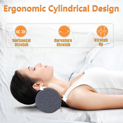 2 Pack Round Massage Table Bolster Pillow Pad, Bolster Pillow, Round Pillows, Suitable for Earthlite Massage Table (Grey, 4.7''x19.6'')