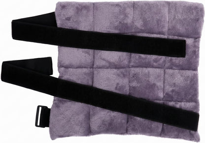 Multi-Functional Flax Seed Hot & Cold Therapy Wrap | 9-Grid Quilted Design · High-Elastic Strap | Microwave Heatable, No Power Needed | for Shoulder, Waist & Thigh | Gray