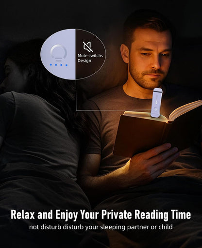 HIONXMGA Book Reading Light,Silent Touch Lamp for in Bed,Rechargeable Clip on Booklight with 3 Amber Colors & Precise Dimming Night Reading,Best Gift Lovers,Kids,Pink,(SD-10)