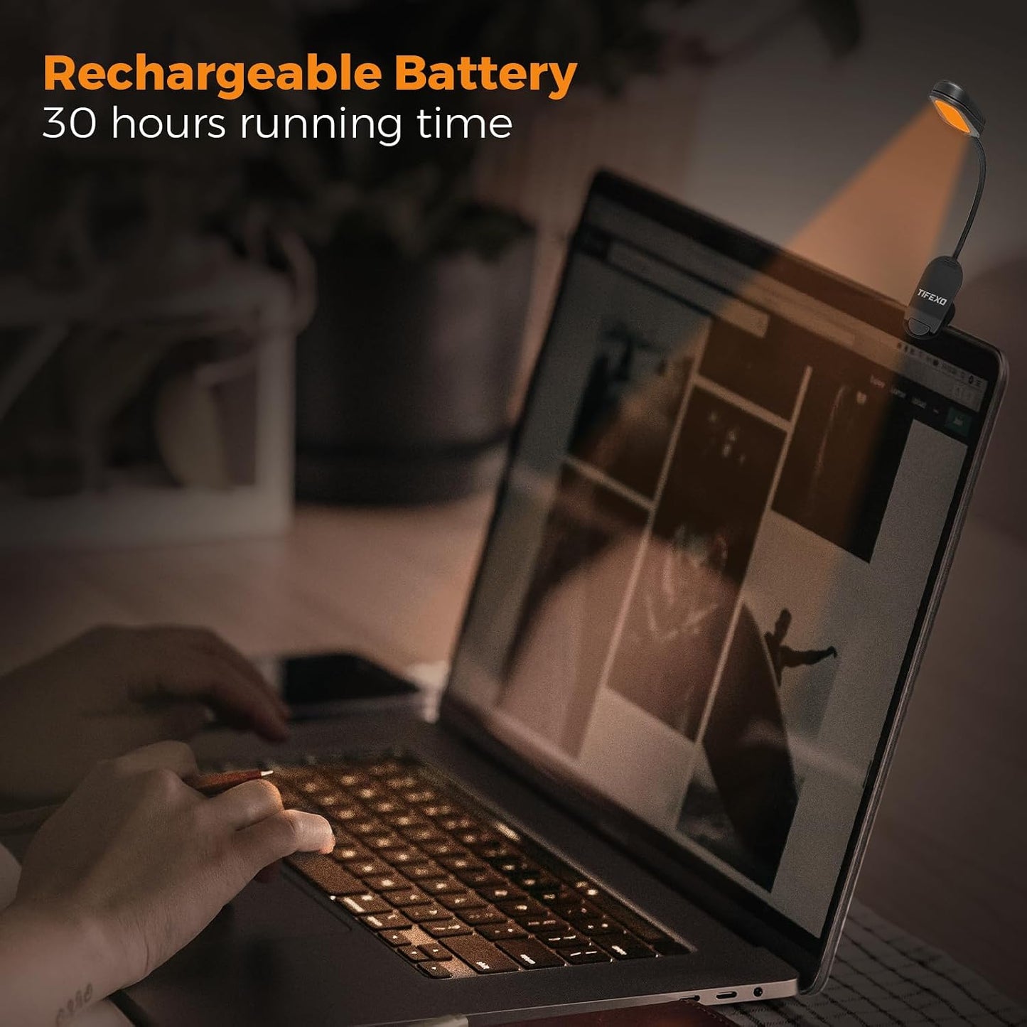 2025 Amber Lights for Reading Books in Bed - Rechargeable Clip On Amber LED Light with USB Cable, Optimal Eye-Care Lights for Relaxing Reading