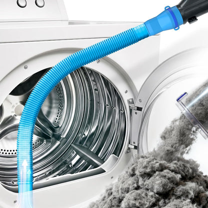 Holikme Dryer Vent Cleaner Kit, Vacuum Hose Attachment, 1-Piece, Blue | Adjustable Cable Tie for Easy Attachment, Flexible Lint Brush Removes Lint from Dryer Lint Screens and Tight Spaces