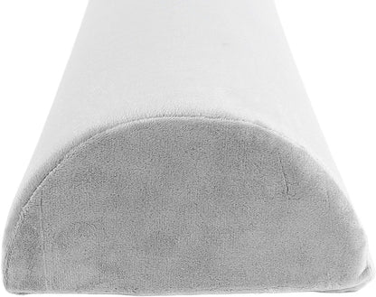 SUNGOOYUE Knee Pillow for Back Sleeping Memory Foam Half Moon Bolster Pillow for Legs Washable Cover Multi Use for Knee Ankle Foot Waist Neck Home Bed Office Nap