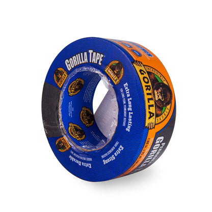 GORILLA All Weather Duct Tape, Black, 1.88" x 25 yd | UV and Temperature Resistant, Waterproof for Outdoor Repairs, Strong Adhesive Grip