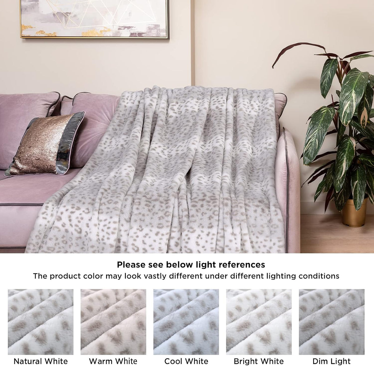 Westinghouse Heated Throw Blanket, 50"x60", Charcoal, ETL Certified